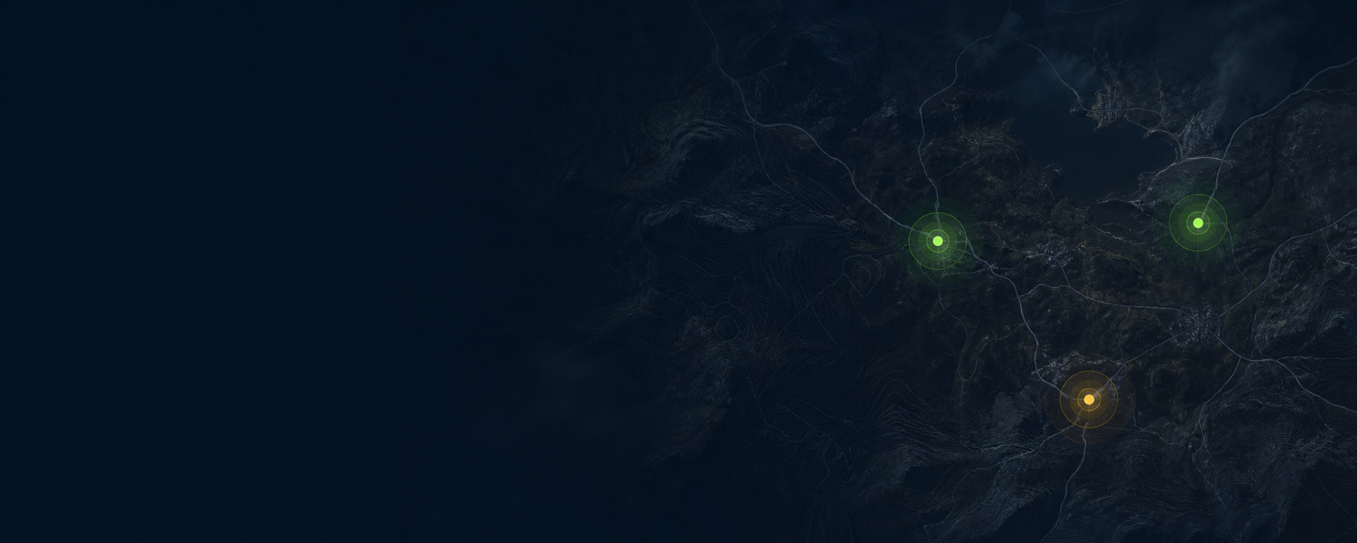 Dark DayZ operations map with live activity markers